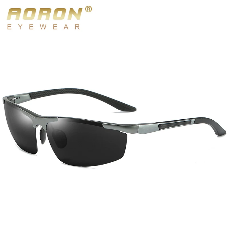 

AORON Men Polarized Sunglasses Classic Sports Driving Mirror Glasses Aluminum Frame UV400 Sun Glasses Eyewear