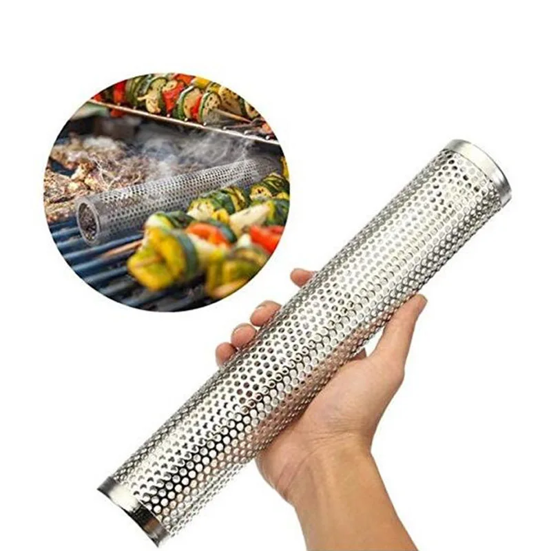 Круглая трубка для курильщика из нержавеющей стали сетчатая генератор дыма