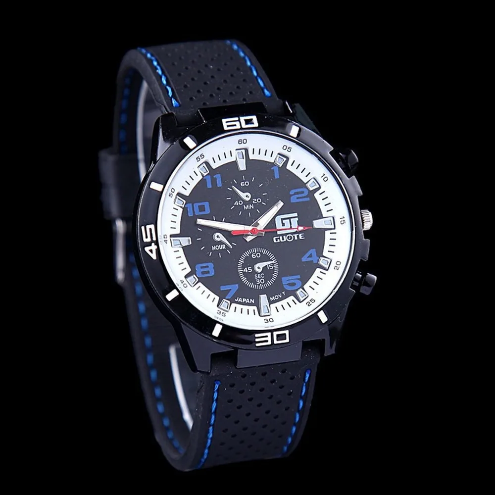Мужские часы люксовый бренд наручные кварцевые спортивные мужские силикагель