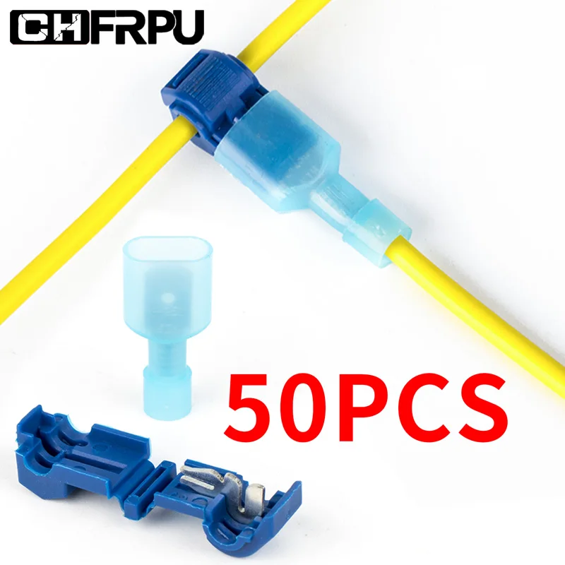 Быстроразъемные соединители для электрических кабелей типа T обжимные с прямой