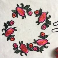 50pcslot clothing accessories embroidered iron on patches lips flower paste wallet shoes wholesale clothing decoration