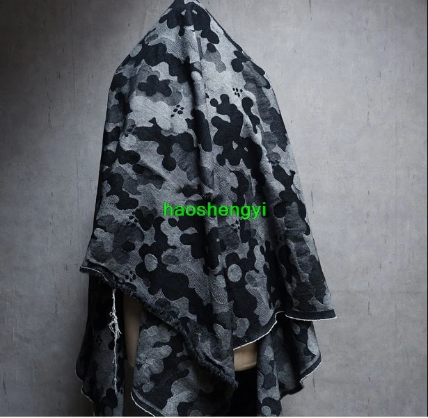 Высококачественная промытая джинсовая ткань облачная камуфляжная жаккардовая