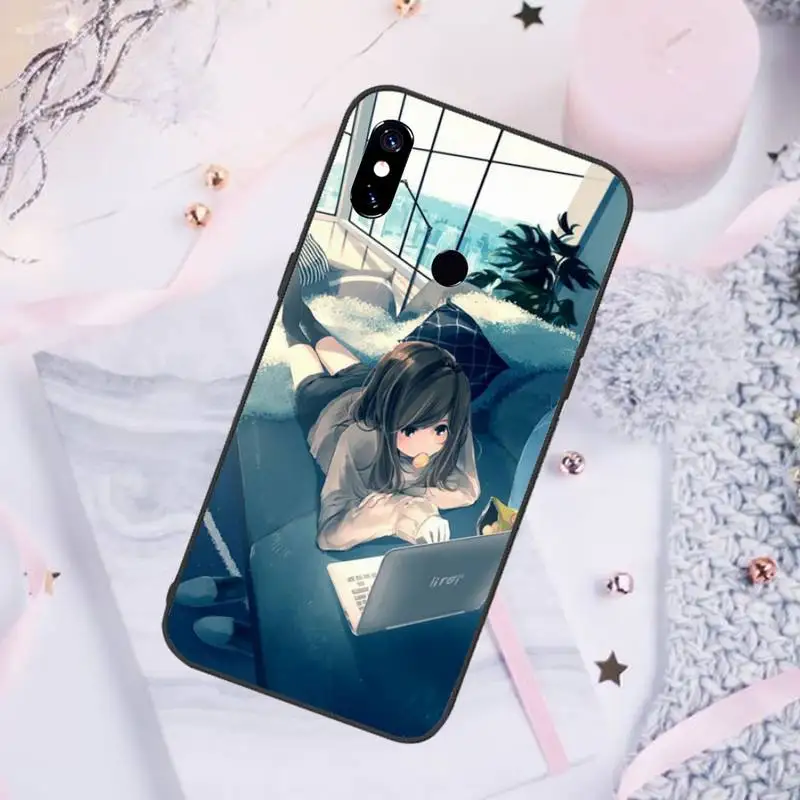 

Cute girls Phone Case For Xiaomi Redmi note 7 8 9 pro 8T 9S Mi Note 10 Lite pro