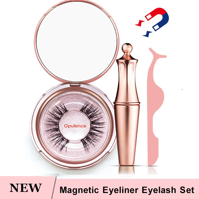 

Magnetic Eyeliner Eyelashes Set Natural Thick Handmade No Glue Prevent Allergy Magnetic Fake Eyelashes With Eyelashes Applicator