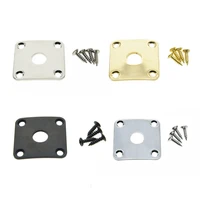 metal curved bottom jack plate square jackplate w screws fits for gibson les paul chromenickelblackgold