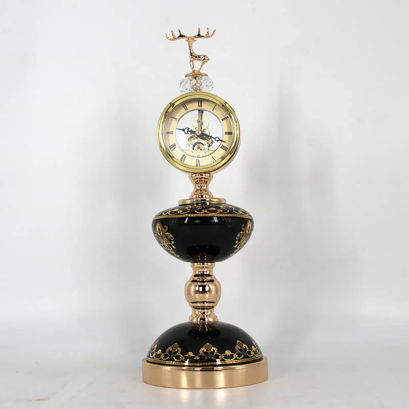 

Домашнее украшение, Рождественская версия, роскошные настольные часы, европейский стол, настольные часы для гостиной