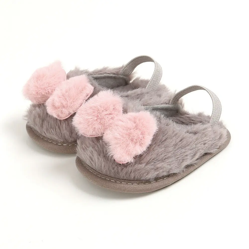 As photo shows Cute Newborn Toddler Baby Boys Girl Infant Faux Bow Soft Crib Warm Shoes Casual Bow Winter Kids Boys Girls Crib Shoes - Color: As photo shows