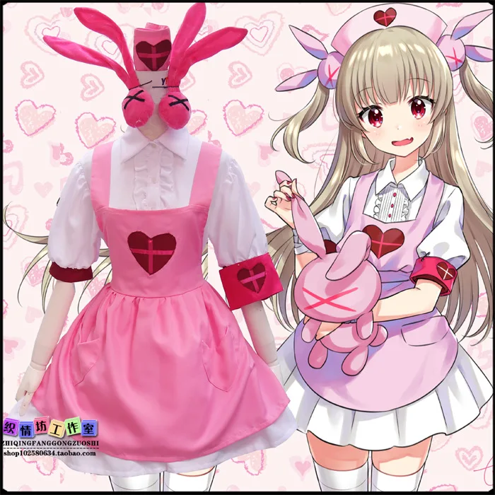 Косплей Костюм Kizuna AI из аниме на Хэллоуин костюм медсестры платье лолиты Женский