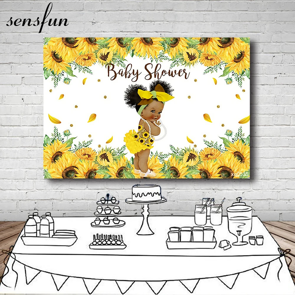 Sensfun принцессы с узорами в виде подсолнуха фон для новорожденных изображением