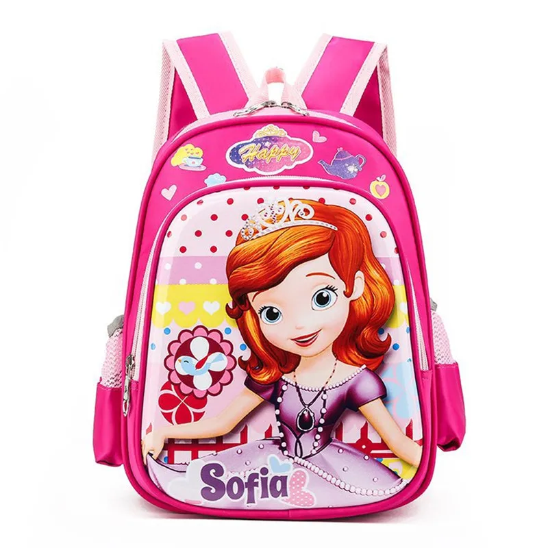 Girls frozen elsa annaSnow Queen princess Plush Backpacks Kids Disney School Bag Breathable Backpack