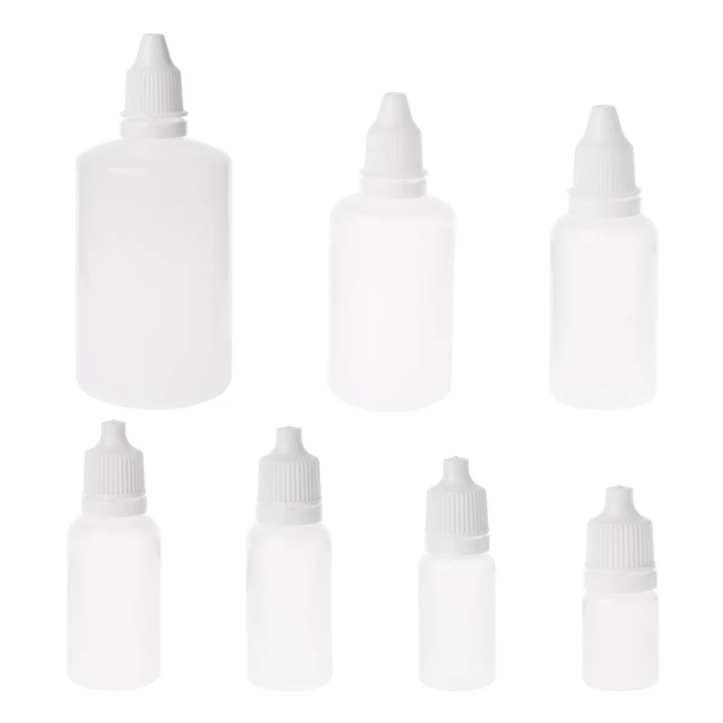 

5-100ml Empty Plastic Squeezable Dropper Bottles Eye Liquid Dropper Container
