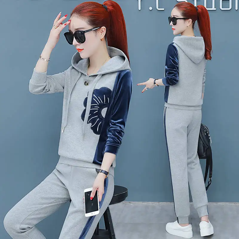 Спортивный костюм из 2 предметов Женская толстовка с капюшоном женский