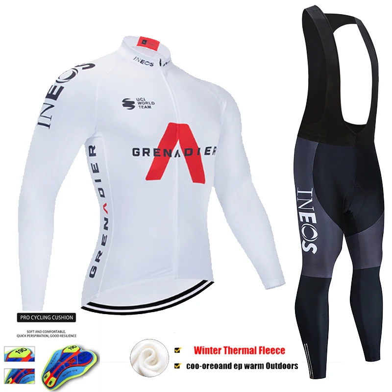 

Мужская Зимняя Теплая Флисовая веломайка INEOS 2021, одежда для горных велосипедов, велосипедная одежда с длинным рукавом, велосипедная одежда