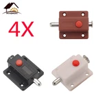 Дверные болты Myhomera, 4 комплекта, защелка, замок, дверь, окно, шкаф, шкафчик, Скользящий замок, Домашняя безопасность, кнопка, пружинный болт, DIY оборудование