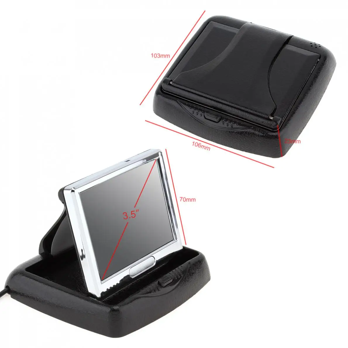 Складной автомобильный монитор заднего вида TFT LCD 3 5 дюйма HD парковочный с