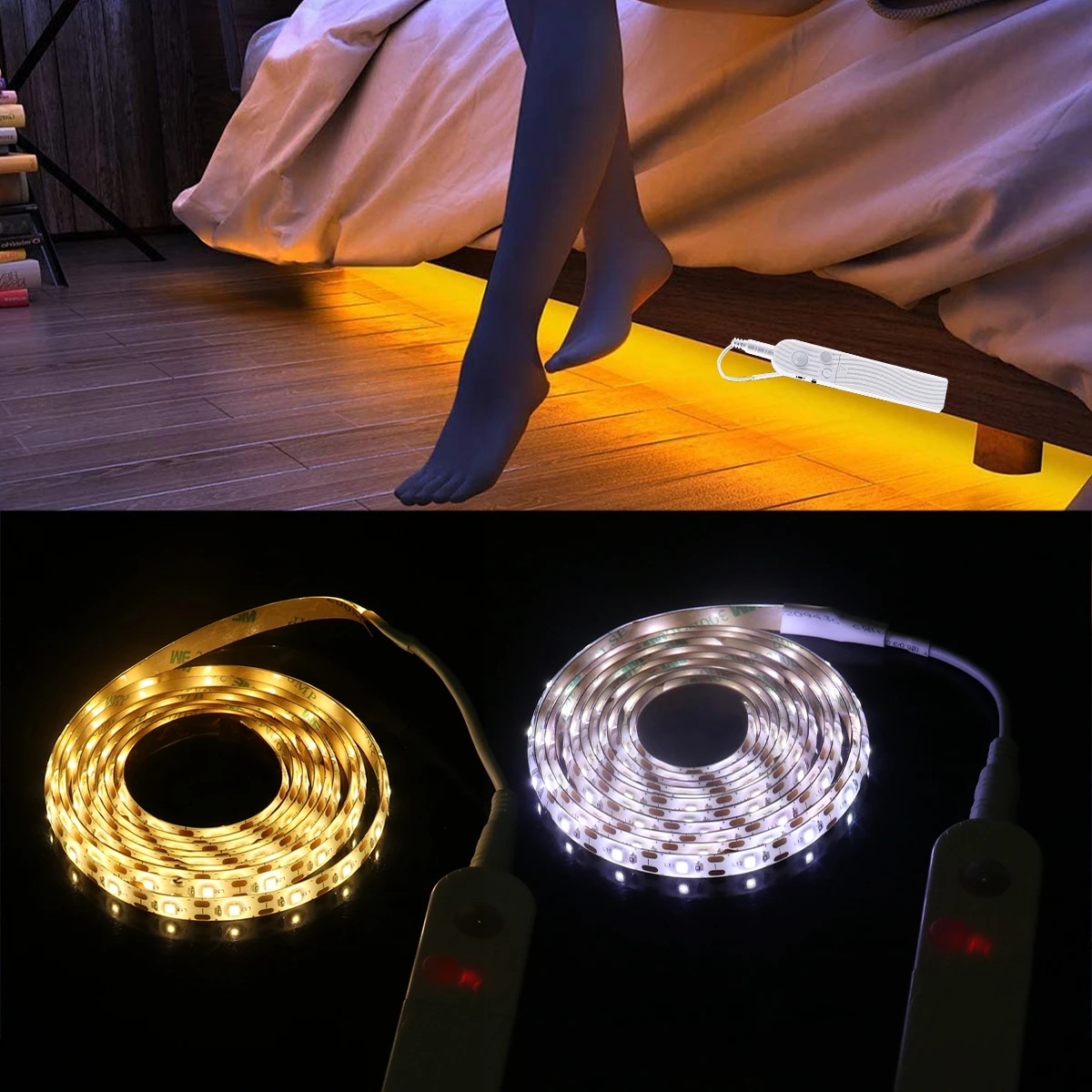 

Motion Sensor Light Led Night Light Strip Light Detector Wall Lamp Staircase Closet Cabinet Aisle Lighting Bedroom Decor