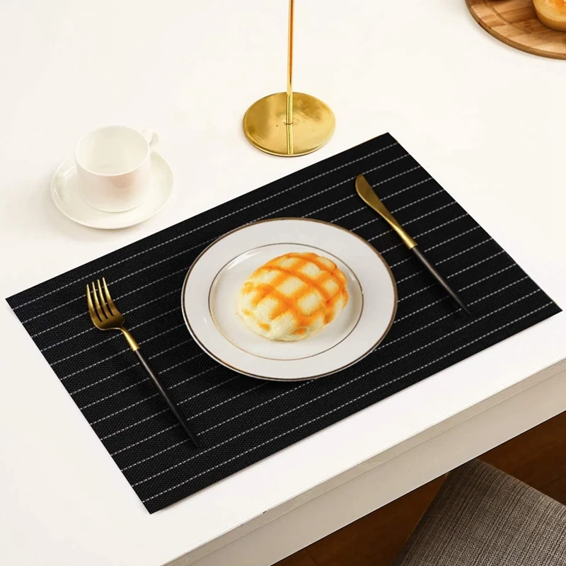 

Placemats Set of 6 Table Mats for Dining Kitchen Table Place Mats Insulation Pads Non-Slip Washable Placemats