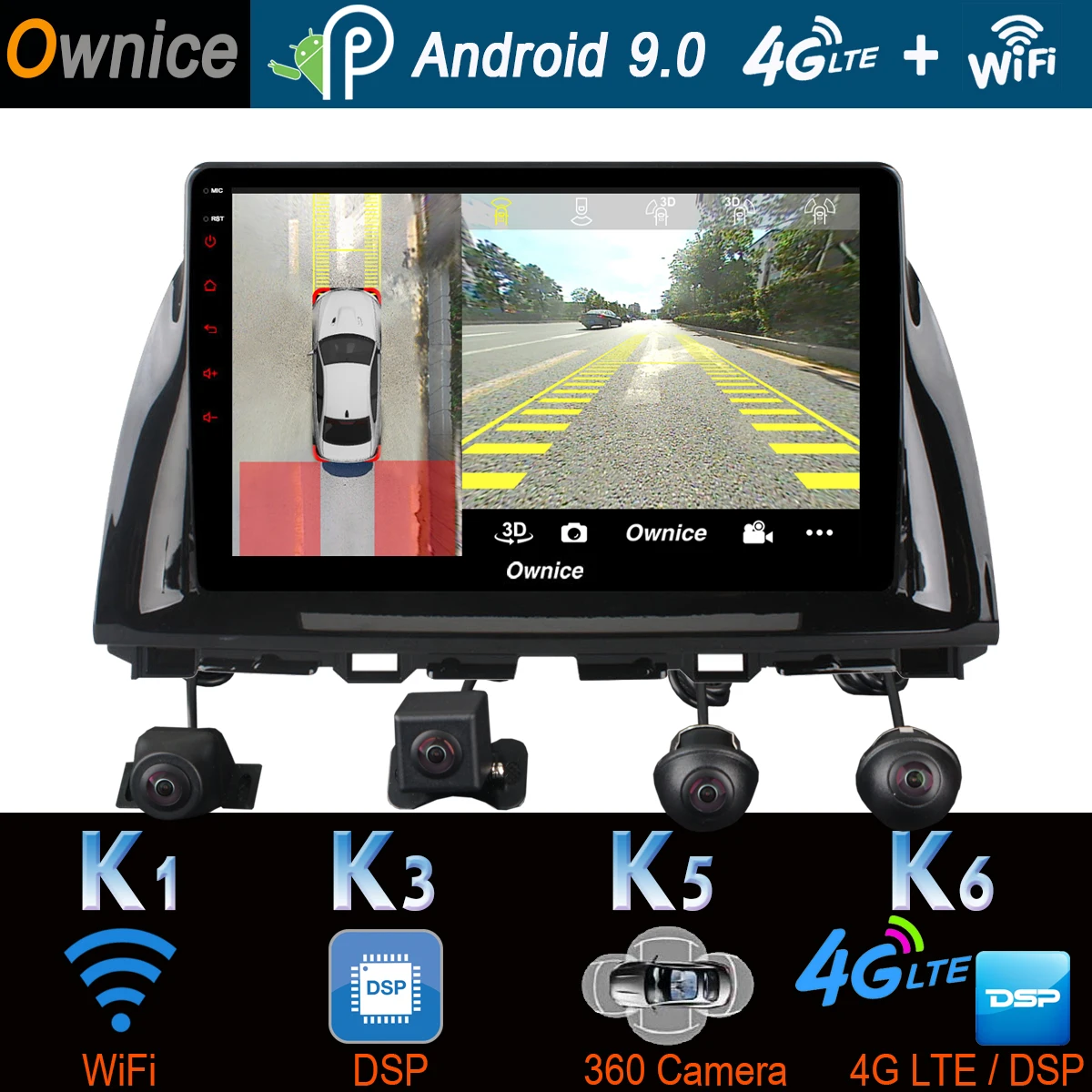 360 ° панорамный Android 8. 1 4G + 64G GPS-навигация Радио CarPlay SPDIF DSP Автомобильный