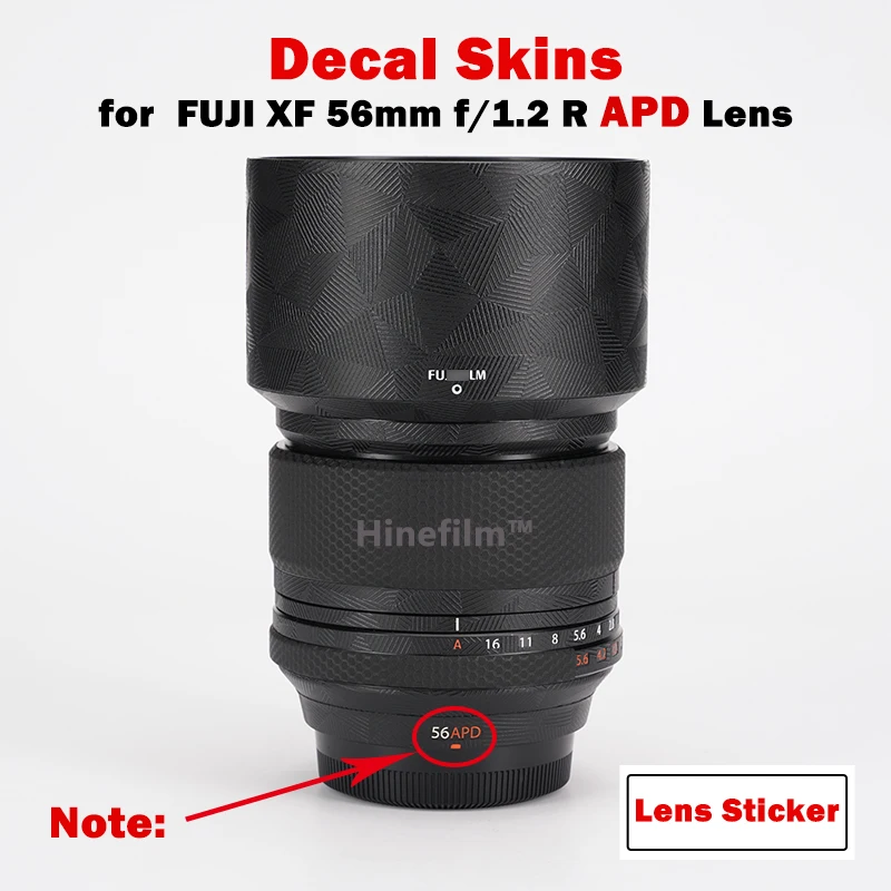 

fuji XF56F1.2 R APD Lens Decal Skin Vinyl Wrap Film for FUJIFILM Fujinon XF 56mm f/1.2 R APD Lens Protector Cover Wrap Sticker