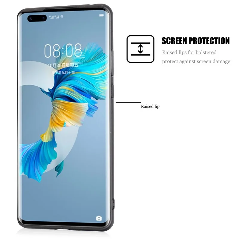 

For Huawei Mate 40 30 Pro Honor 30 Vintage Matte Leather Fitted Case For Huawei P40 P30 Pro Nova 7 Shockproof Soft Bumper Cover