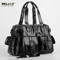 men business travel handbags high quality leather casual duffle bag sac de traveling big office crossbody bags for male xa532zc