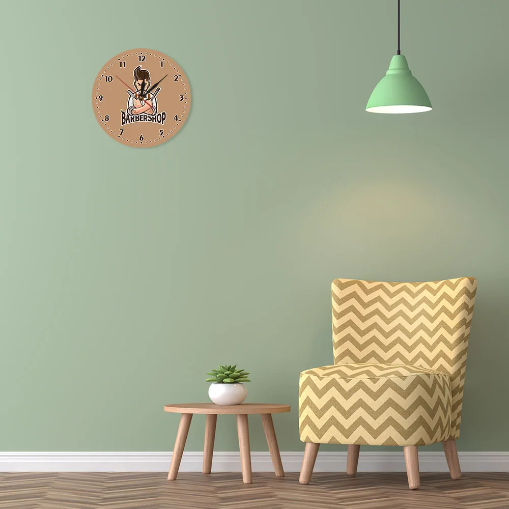Мультяшный персонаж парикмахерский магазин настенные часы для волос Красота