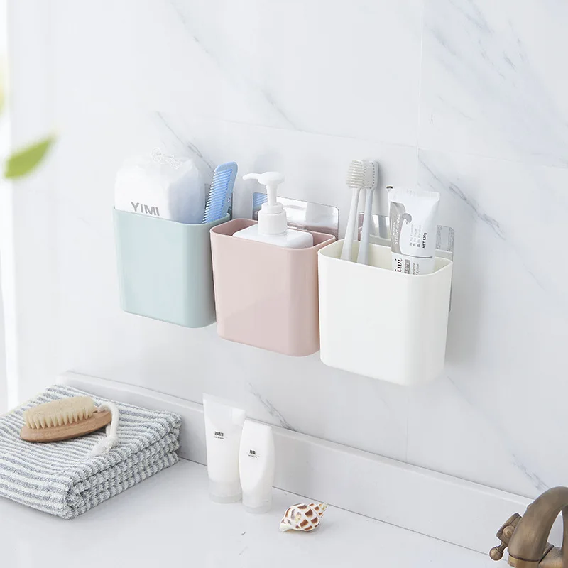 

Toothbrush Shelf Toilet Bathroom Suction Wall Hanging Comb Toothpaste Storage Toothbrush Holder Bathroom Accessories