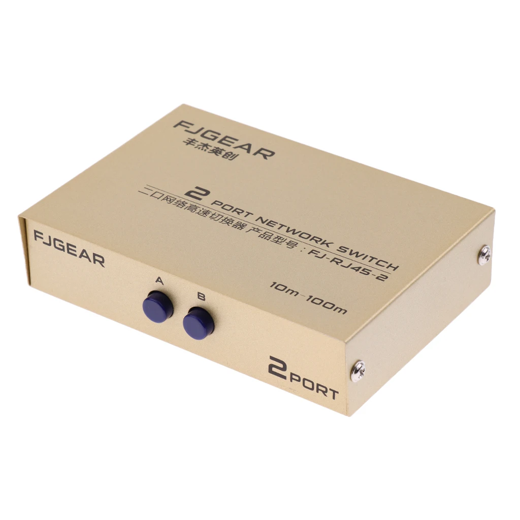 2 порта AB ручной сетевой коммутатор в 1/1 дюйм RJ45 Ethernet|Сетевые коммутаторы| |
