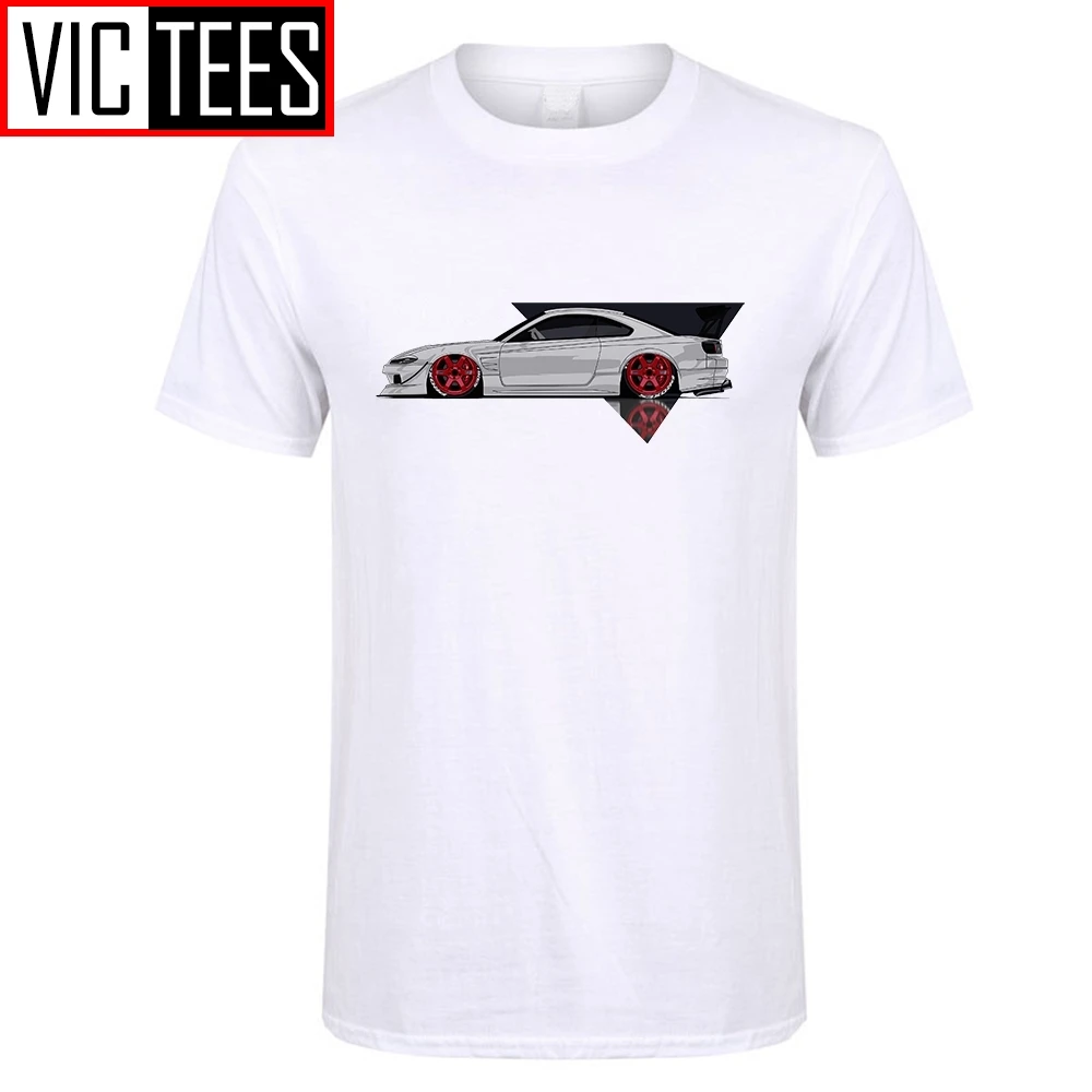 Мужская футболка JDM Datsun Silvia S15 100% хлопковая Футболка с принтом автомобиля