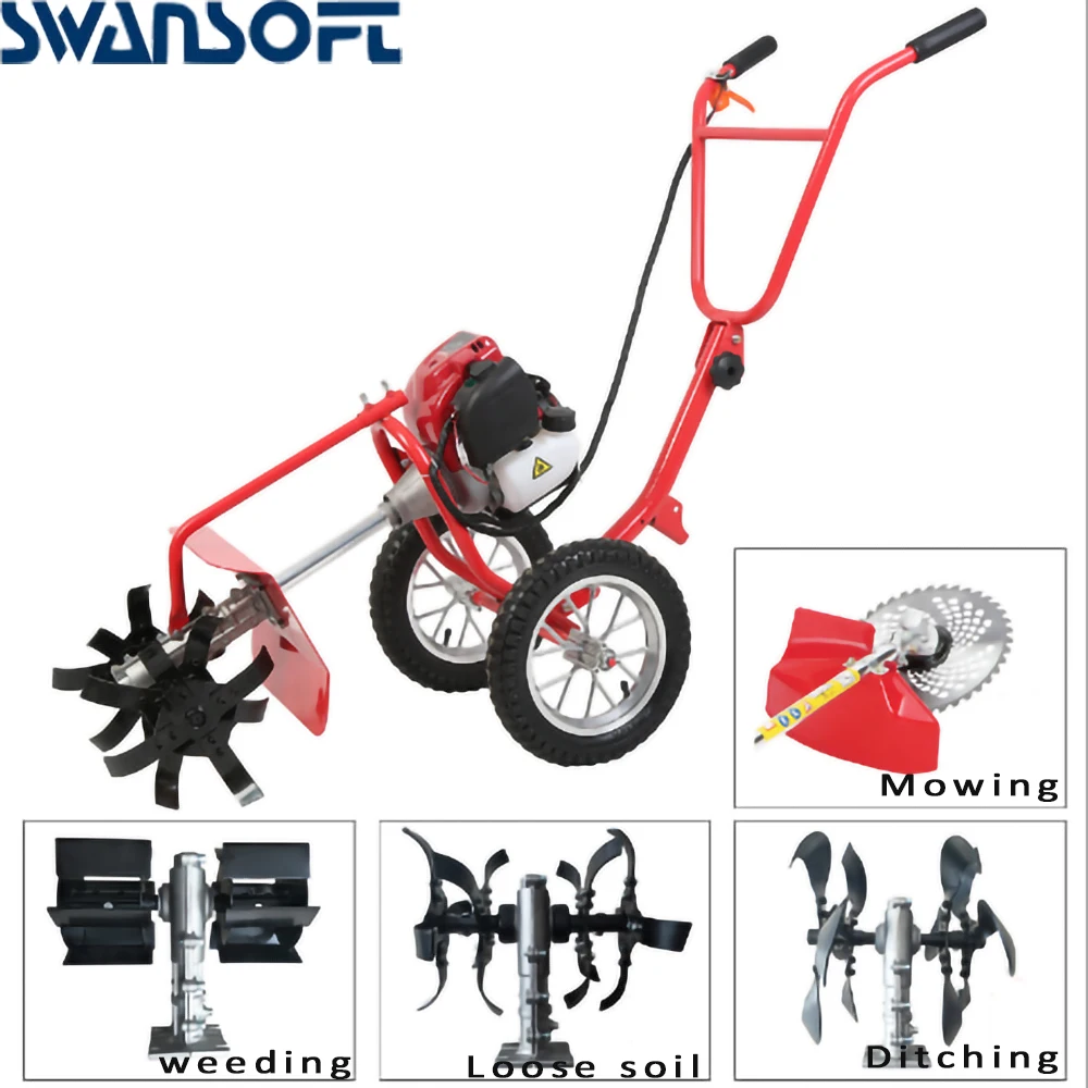 Ручная четырехтактная газонокосилка 140F маленькая Микромашина для обработки