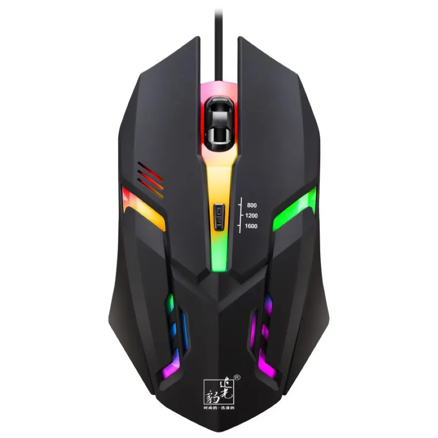 

Hot Selling USB wired luminous mouse LED light block game competition computer general office fashion game mouse K2