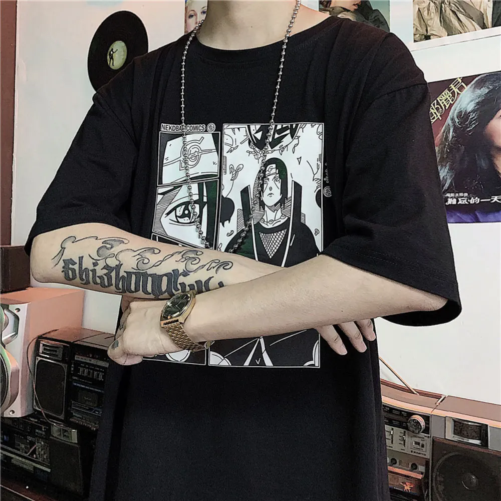 

ZOTTSOZ T-Shirts Women Summer Japanese Anime Cartoon Print Short Sleeve Tshirts Cotton Casual Loose Harajuku Korean Tees Tops