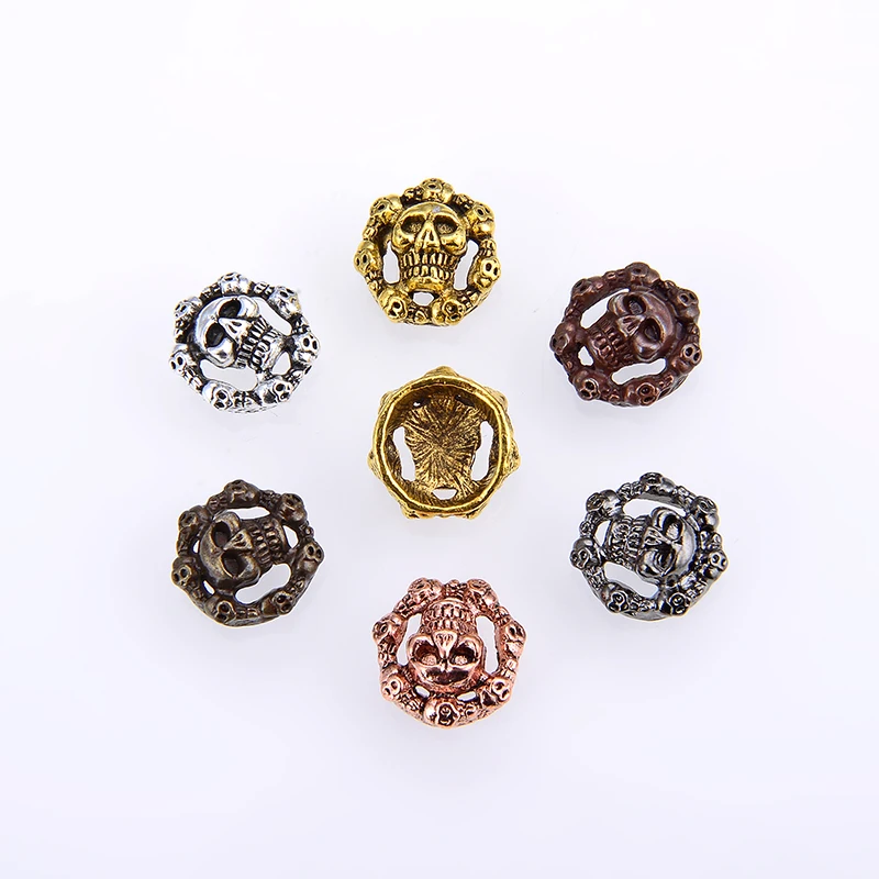 Полый винтажный браслет в виде черепа|Бусины| |