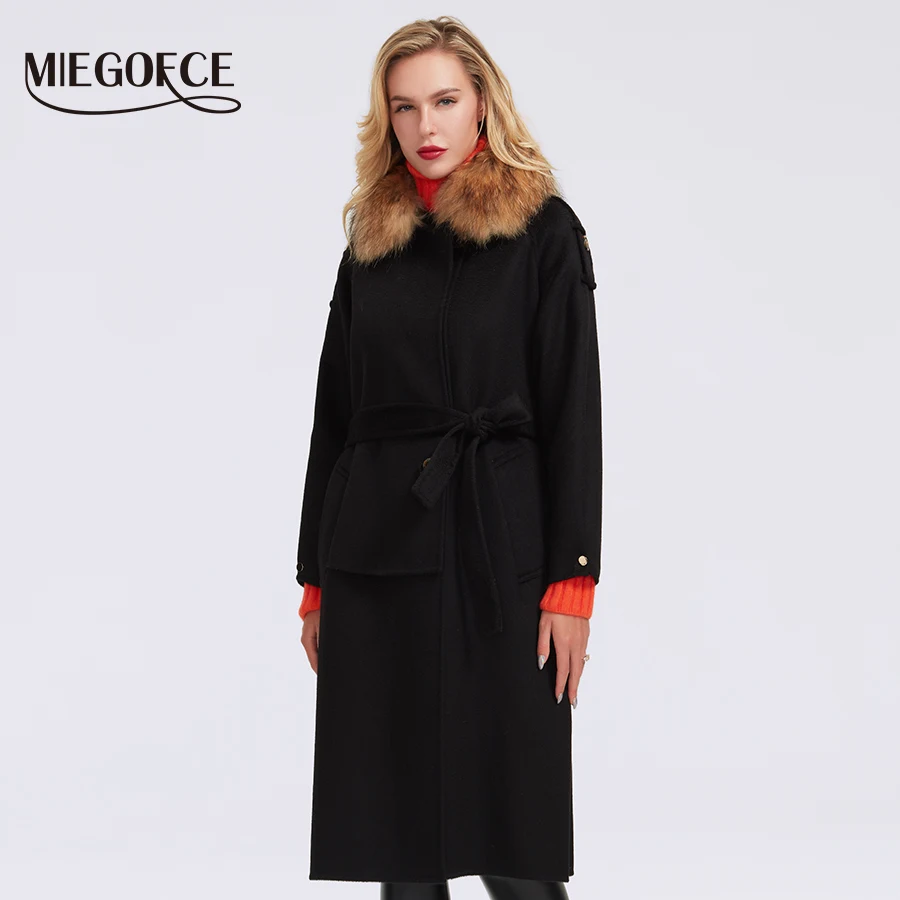 MIEGOFCE 2019 осенне зимнее пальто для женщин кашемировая куртка Офисное женское