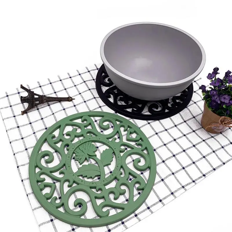 Круглый силиконовый коврик для чайника с теплоизоляцией и защитой от ожогов