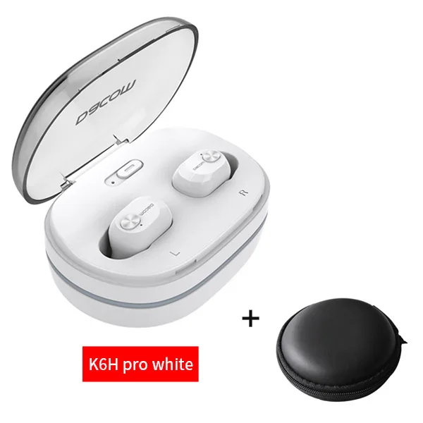 DACOM K6H Pro in True Ear Buds мини наушники TWS Twins Bluetooth 5,0 наушники беспроводные наушники с двумя Micr PK i7s i9s - Цвет: off white earbuds