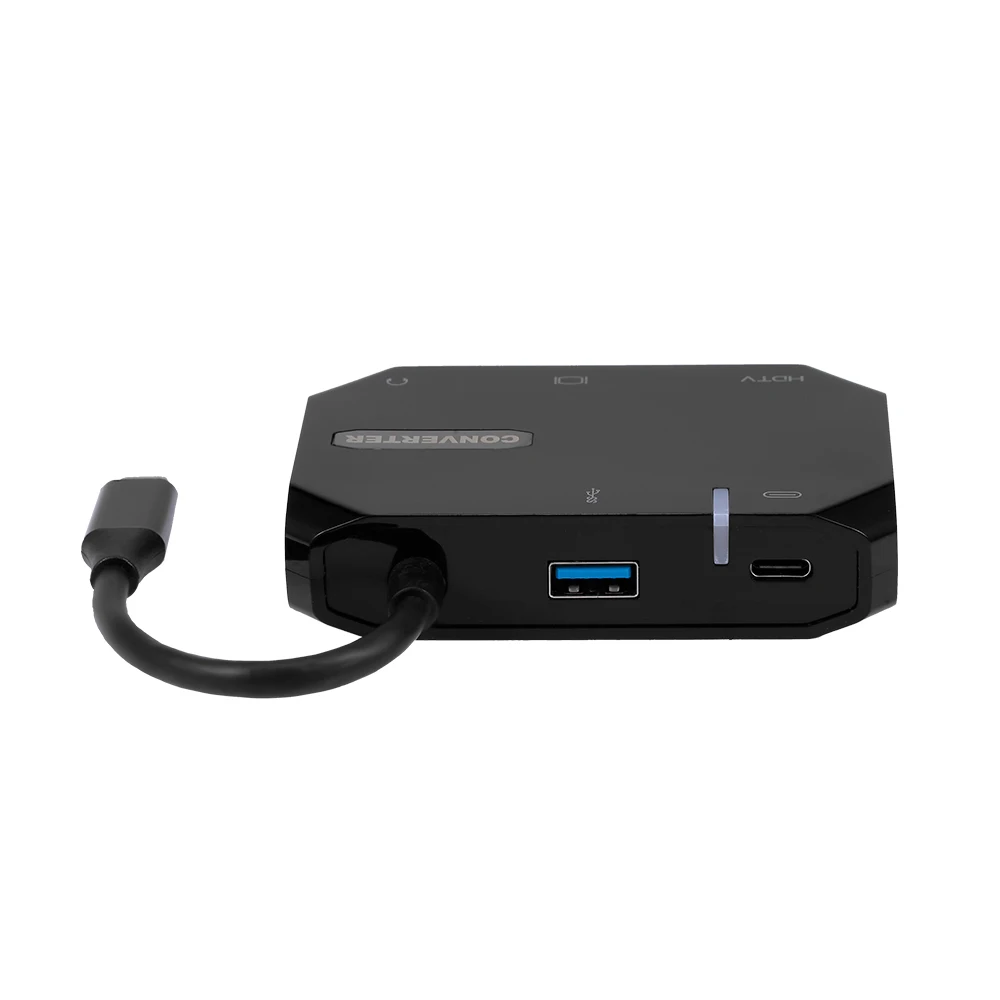 

5-Port 5IN1 USB HUB Type-C to HDTV+USB3.0+VGA+PD+Audio Adapter Multi-Function Docking Station HUB Converter 4K for Macbook HDTV