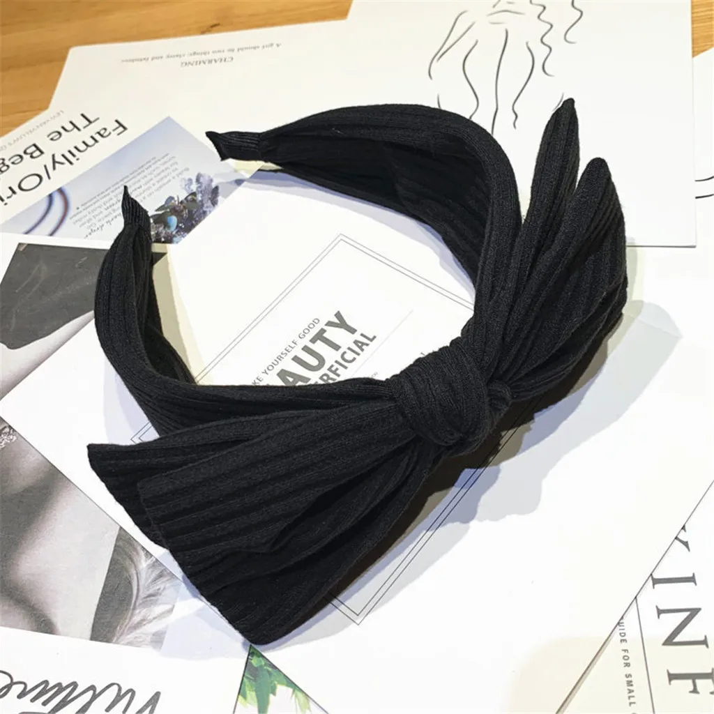 Однотонные резинки для волос с цветочным принтом Модные большим бантом