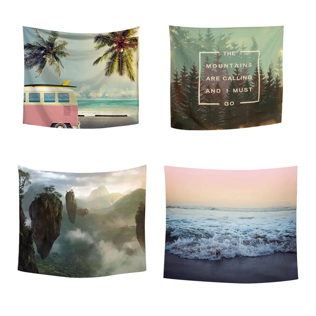 Гобелен настенный солнце и луна Psychedelic маленький гобелен с художественной чакрой