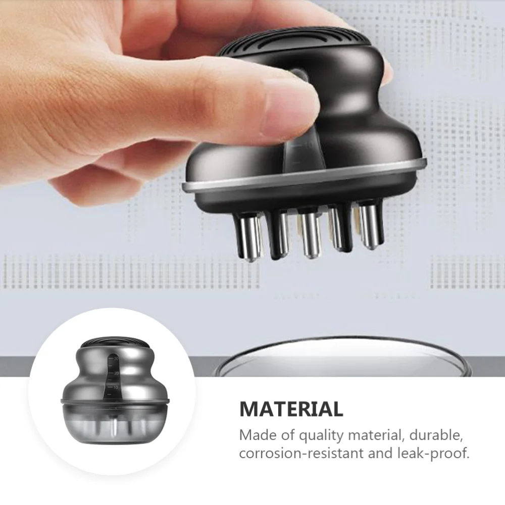 

Liquid Guiding Comb Essential Oil Hair Care Tool Handheld Scalp Massager (Grey)