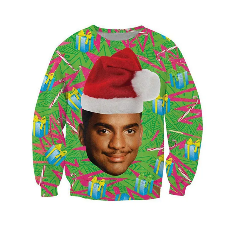 Для мужчин Для женщин уродливые Рождественский свитер призвание для отдыха и вечеринок 3D Забавный принт Рождественский свитер с капюшоном пуловер Джемперы Топы S-3XL