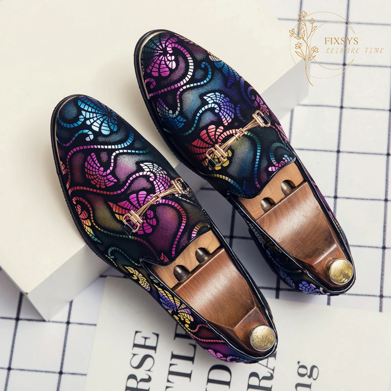 

FIXSYS Summer Shoes Men Slip On Dress Loafers Driving Moccasins Homme Men Casual Shoes Fashion Dress Wedding Oxfords Club Shoes