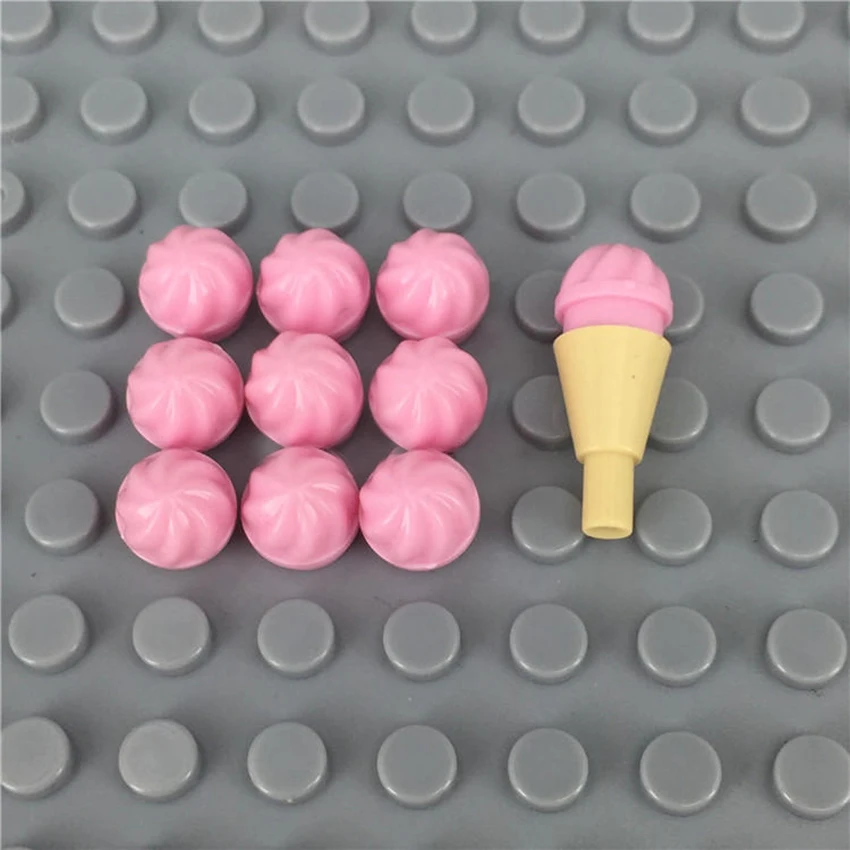 Кубики Moc Legoings городская еда серия Десерт Мороженое Торт строительные блоки