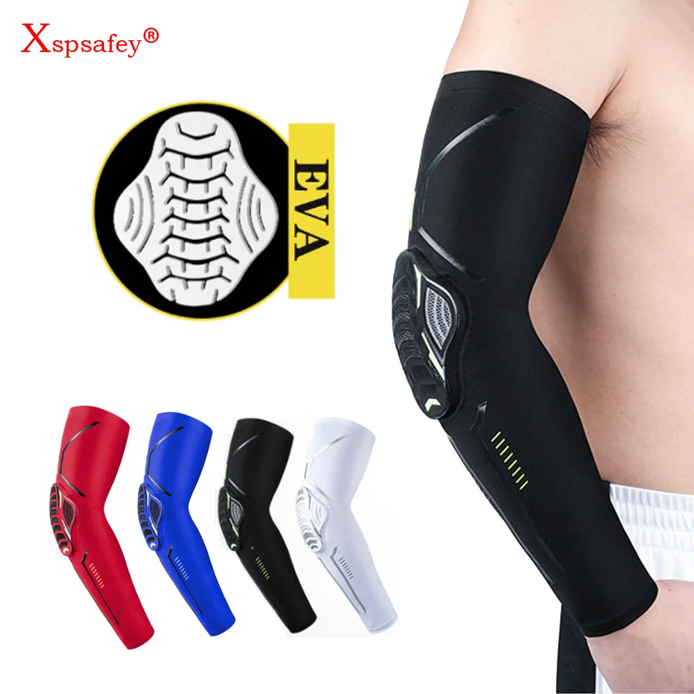 

2Pcs Padded Elbow Forearm Sleeves Compression Arm Protective Support Elbow Pads Basketball Sports Knee pdas Bike Brace Protector
