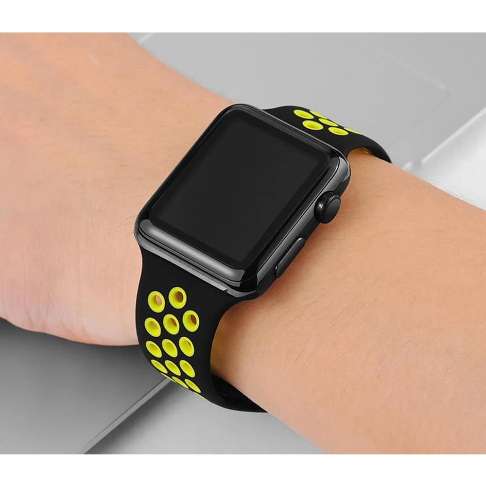Ремешок для apple watch 42 мм 38 мм силиконовый браслет correa iwatch 5 4 3 2 44 мм 40 мм спортивный браслет pulseira apple watch 4 аксессуары