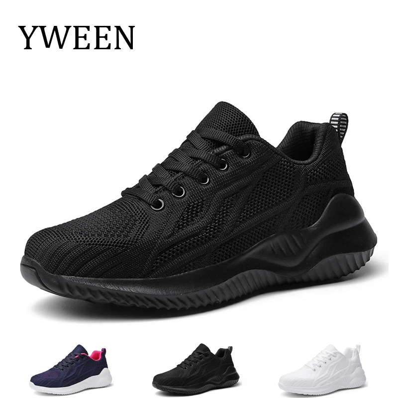 

YWEEN Air Mesh Summer Shoes Woman Lace-Up Female Vulcanize Shoes New Women's Shoes All Matched Sports Running Shoes Women
