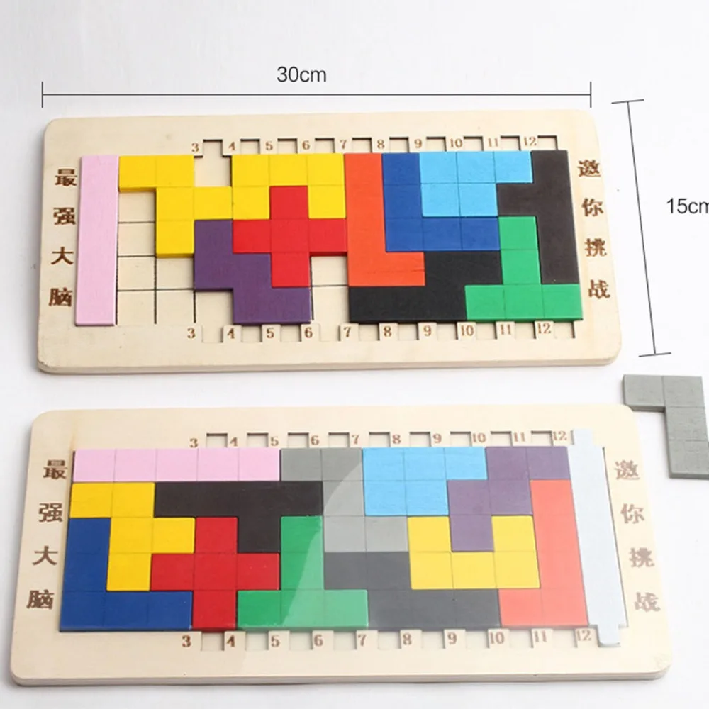 

Деревянный Монтессори образовательная игрушечная головоломка ребенок головоломки доска игрушка для детей головоломка Танграм тетрис игр...