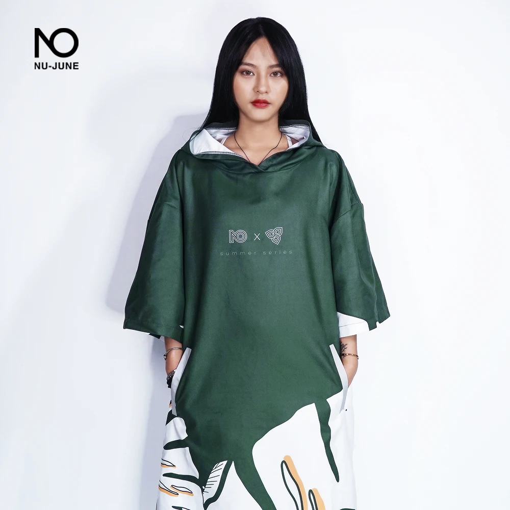 Nu June халат для смены одежды из микрофибры банное полотенце купальный женщин и