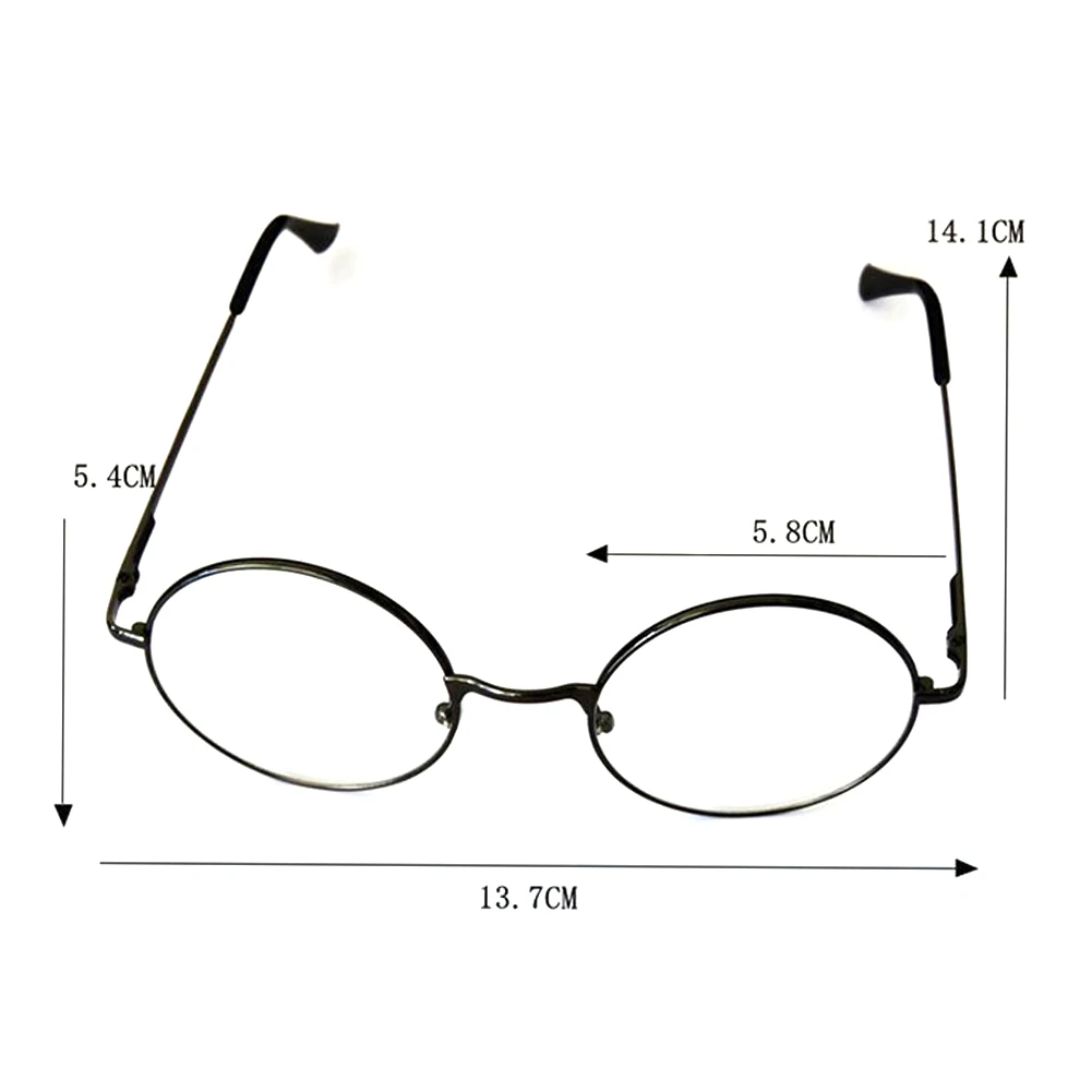 Vintage Retro Glasses Circle Frame Metal Eyeglasses Fashion Women Eyewear Original Clear Lens Glasses Oversized Round Eye Unisex