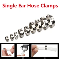 pipe clamp high quality 10 pcs stainless steel 304 single ear hose clamps assortment kit single 5 3 31mm multiple specifications
